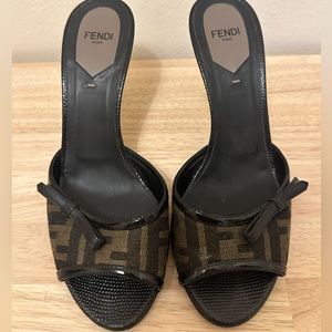 Fendi sandal 2inch heel size 38